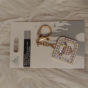 💖FIRM! NWT DISNEY PARKS MICKEY MOUSE LOGO KEYCHAIN/BAG CHARM (DISCONTINUED)